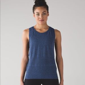 Lululemon Breeze By Muscle Tank Navy Blue size 6